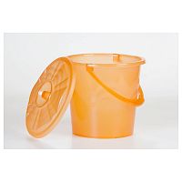 Ведро 11 л. с крышкой оранж. /1/20/