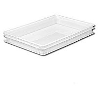 Контейнер для теста 600*400* 75 мм. морозостойкий пластик белый /1/