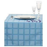 Скатерть 145*200 см. голубая клетка /3/