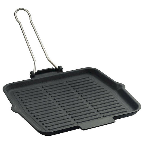 Сковорода-гриль 24*24 см. чугун, черная "ECO" LAVA