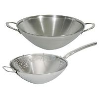 Сковорода Wok d=32 см. нерж. Priority (индукция) De Buyer /1/