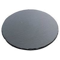 Блюдо для подачи d=10 см. h=0,7 см. черное, сланец MGprof /4/25/