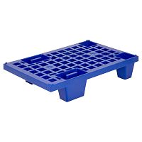 Паллет 600*400*130 мм. перфорированный, на ножках, синий /1/50/200/