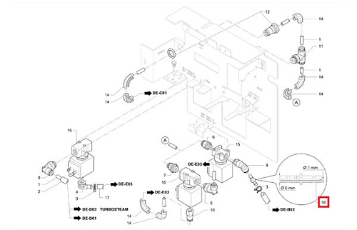 Сопло 966431000 (O 1,0 мм) для кофемашины т.м. La Cimbali серии S30