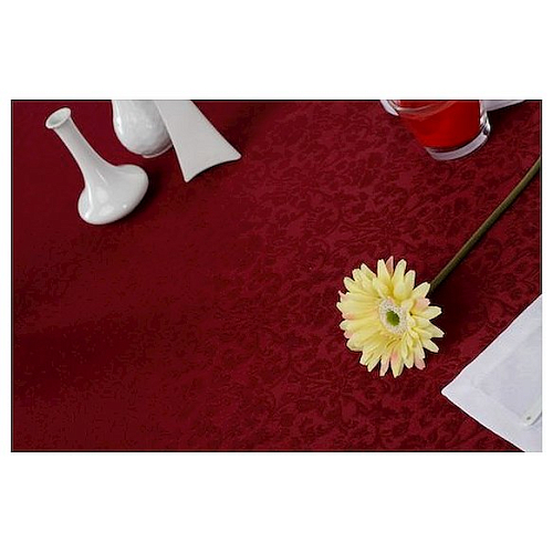 Скатерть 145*180 см. бордо мелкий цветок /3/