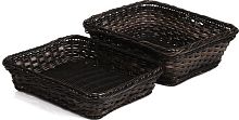 Корзина для хлеба прямоуг. (GN 1/3) 32.5х17,6х6,5см. черно-корич. полиротанг APS /1/
