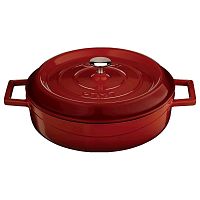Кастрюля 3,4 л. чугун d=28 см. красная, низкая "TRENDY" LAVA
