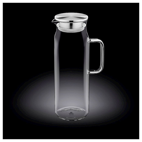 Кувшин 1,5 л с крышкой + сетка нерж Thermo Glass /1/18/
