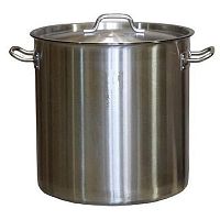 Котел 37 л. нерж. d=36 см. h=36 см. двойное дно (индукция) с крышк. MGSteel /1/