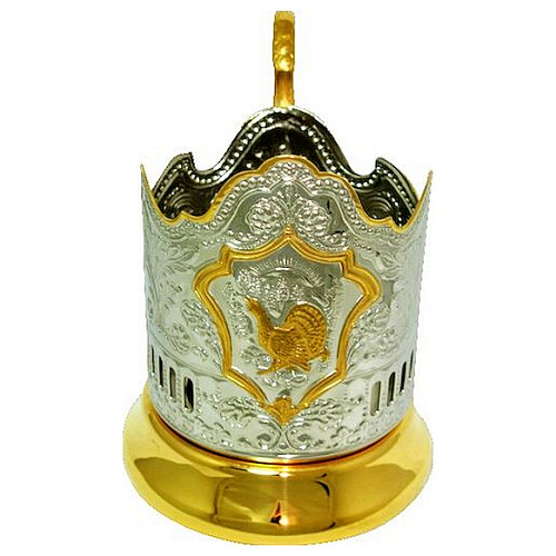 Подстаканник никелир. с позолотой Глухарь /1/