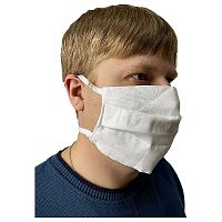 Маска защитная многоразовая хлопок на завязках /100/