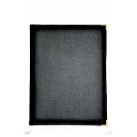 Папка-меню 32,5*24 кож.зам.-шелк черная, съемные файлы