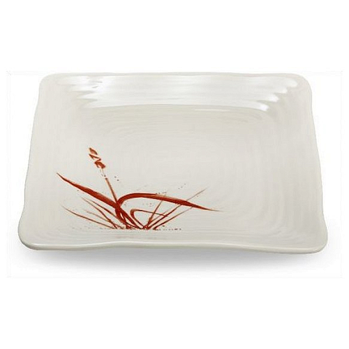 Тарелка квадратная 21,5*21,5см "Осенняя трава"