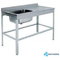 Ванна с рабочей поверхностью Atesy ВСМЦС-С-1Л.500.400-1200.600-1-02 (ВСМЦ-1/1200 с правым столом)