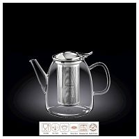 Чайник заварочный 600 мл, с откидной крышкой и колбой нерж. Thermo Glass Wilmax /1/24/