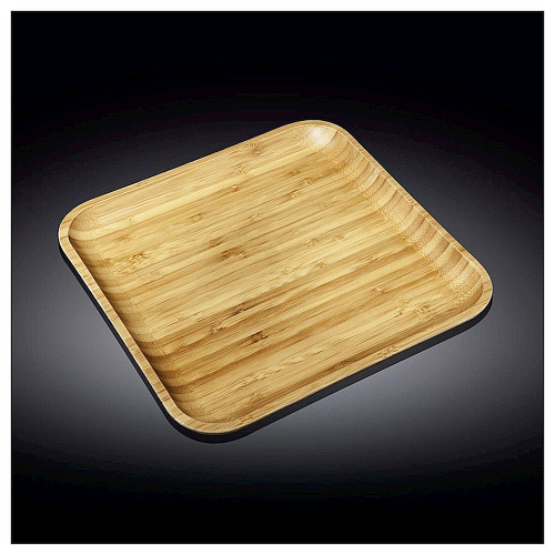 Доска для подачи 35,5*35,5 см. бамбук Wilmax /3/24/