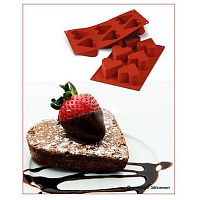 Форма силиконовая для заморозки и выпечки "Сердце" 6 порц. d=65 h=40 мм. /1/