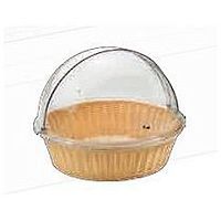 Корзина для хлеба круглая 48х38,5 см. полиротанг, крышка Roll-Top поликарбонат Pinti