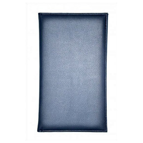 Папка-карта вин 32,5*18,5см 2-х стор.кож.зам. синяя съемные файлы