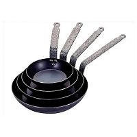 Сковорода d=24 см. голубая сталь 2 мм. (индукция) De Buyer /1/6/