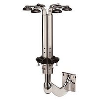 Струбцина б/дозаторов на 6 бутылок (1л) серебро, настенная Bonzer /1/