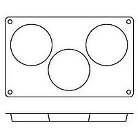 Форма силиконовая для заморозки и выпечки "Бисквит" 3 порц. d=103 h=20 мм. (SA0042) /1/