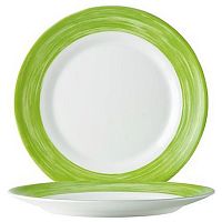 Тарелка d=235 мм. зеленый край Браш /6/