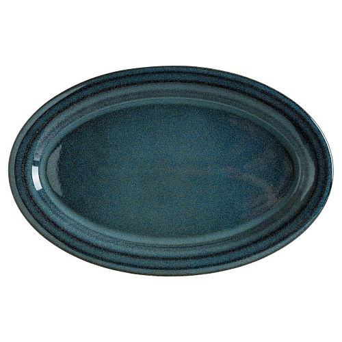 Блюдо овальное 400*260 мм. Оушн Хало широкая полоска Bonna /1/6/