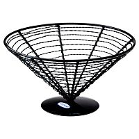 Корзинка для подачи коническая d=230 мм. h=125 мм. 1700 мл. кованное железо, черная MGsteel /1/24/