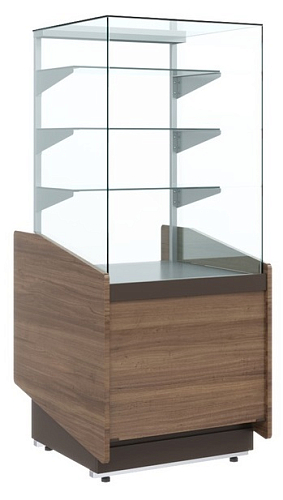 Витрина нейтральная Полюс KC80 N 0,8-11 (1008 темный дуб)