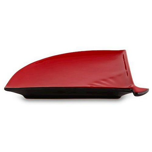 Блюдо веер 21*21 см. Киото Блэк энд Рэд /4/