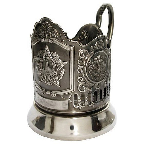 Подстаканник никелир. с чернью Орден Победы РФ /1/