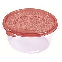 Контейнер для продуктов круглый 1,75 л 19,7*9см п/п бордовый /1/24/