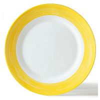 Тарелка d=235 мм. желтый край Браш /6/