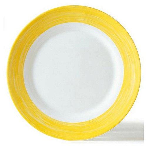 Тарелка d=235 мм. желтый край Браш /6/