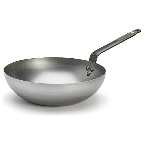 Сковорода Wok d=28 см. h=8,5 см. 2,4 л. белая сталь De Buyer /1/6/