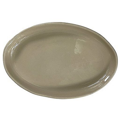 Блюдо овальное 150*100 мм. Оливковый, форма Крафт волнистый край Bonna /1/12/