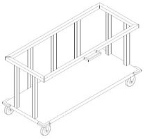 Тележка для сковородок FOLLETT 1029x360x600