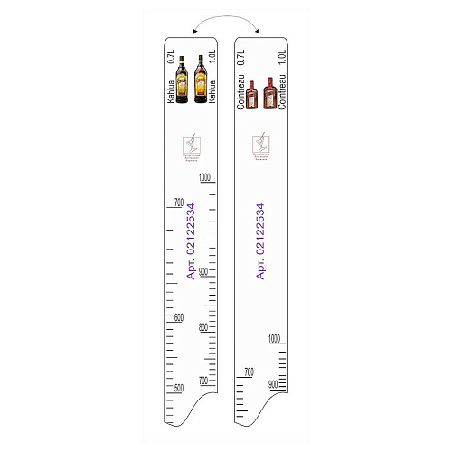Линейка Cointreau (0.7л./1л.)/ Kahlua (0.7л./1л.) L=28 см В=2 см /1/
