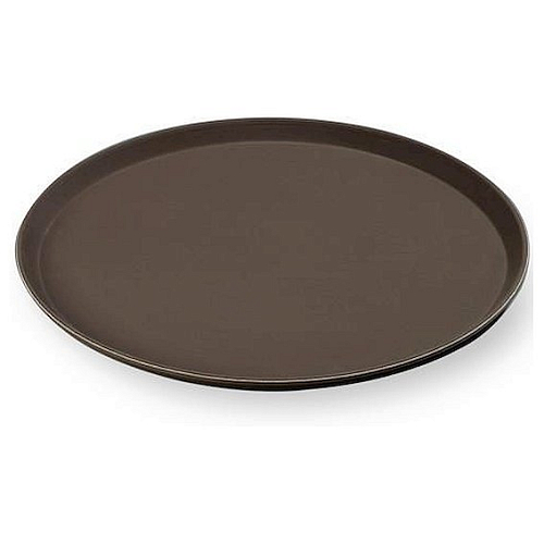 Поднос прорез. d=40см коричн. MG /1/12/