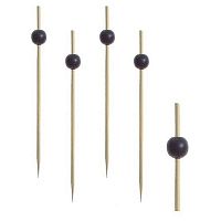 Пики деревянные Черная Жемчужина 12 см. 100 шт/уп. бамбук /1/40/