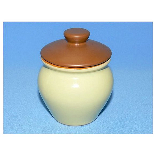 Горшок для жюльена 0,22 л с крышкой желто-коричневый /12/