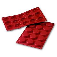 Форма силиконовая для заморозки и выпечки "Диски д/торта" 15 порц. d=50 h=14 мм. /1/