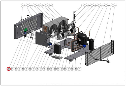 Плата электронная SCDAB3/5T (#22) для шкафа шоковой заморозки т.м. EQTA, серии BC