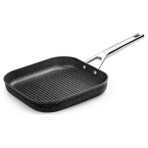 Сковорода 28*28 см. h=4,5 см. 3,0 л алюминиевая рифленая с антипригарным покрытием (индукция) микрогриль Mineral BRA&Monix /1/