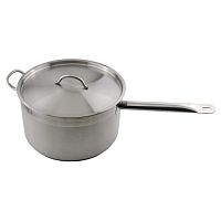 Сотейник 10 л. нерж. d=29,5 см. h=16 см. с 2 ручками с крышкой тройное дно (индукция) MGsteel /1/
