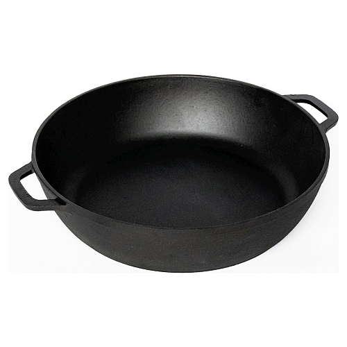Сковорода d=26 см. h=6,6 см. 3 л. чугун с 2 ручками /1/
