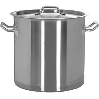 Котел 20 л. нерж. d=30 см. h=30 см. тройное дно с крышк.(индукция) /1/