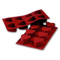 Форма силиконовая для заморозки и выпечки "Сердце" 8 порц. d=60 h=35 мм. /1/