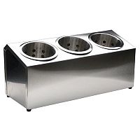 Емкость для столовых приборов 3 стакана нерж. /1/8/